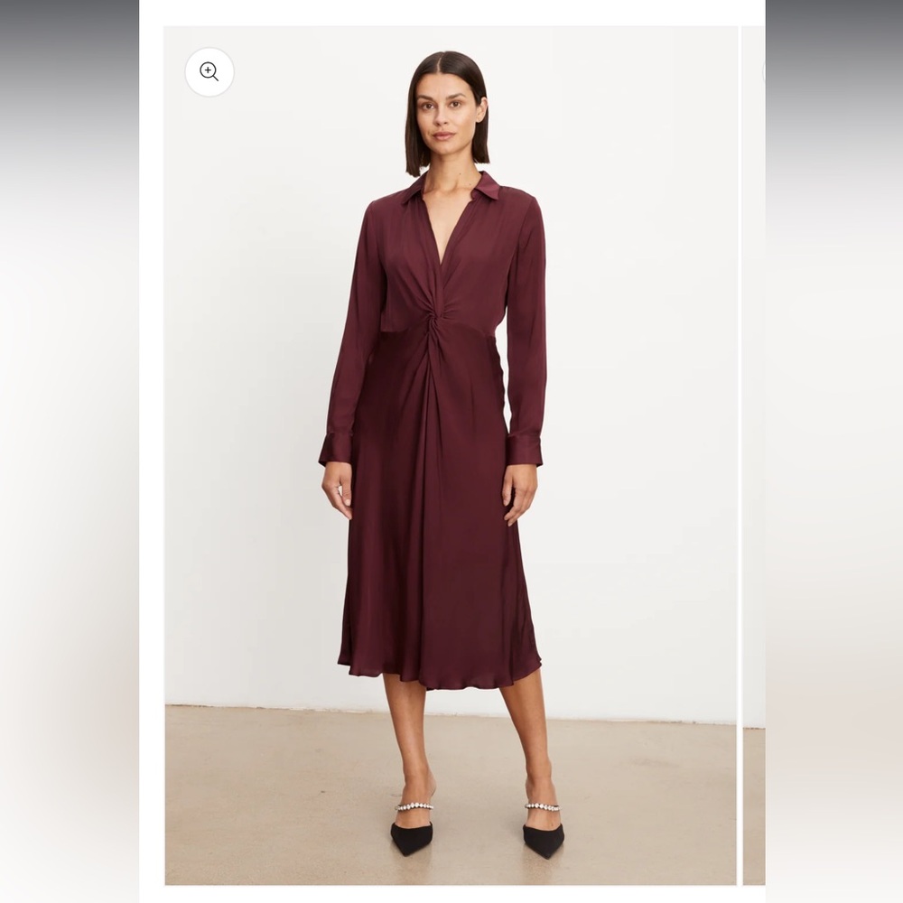 Velvet by Graham & Spencer Bettie Dress in Malbec